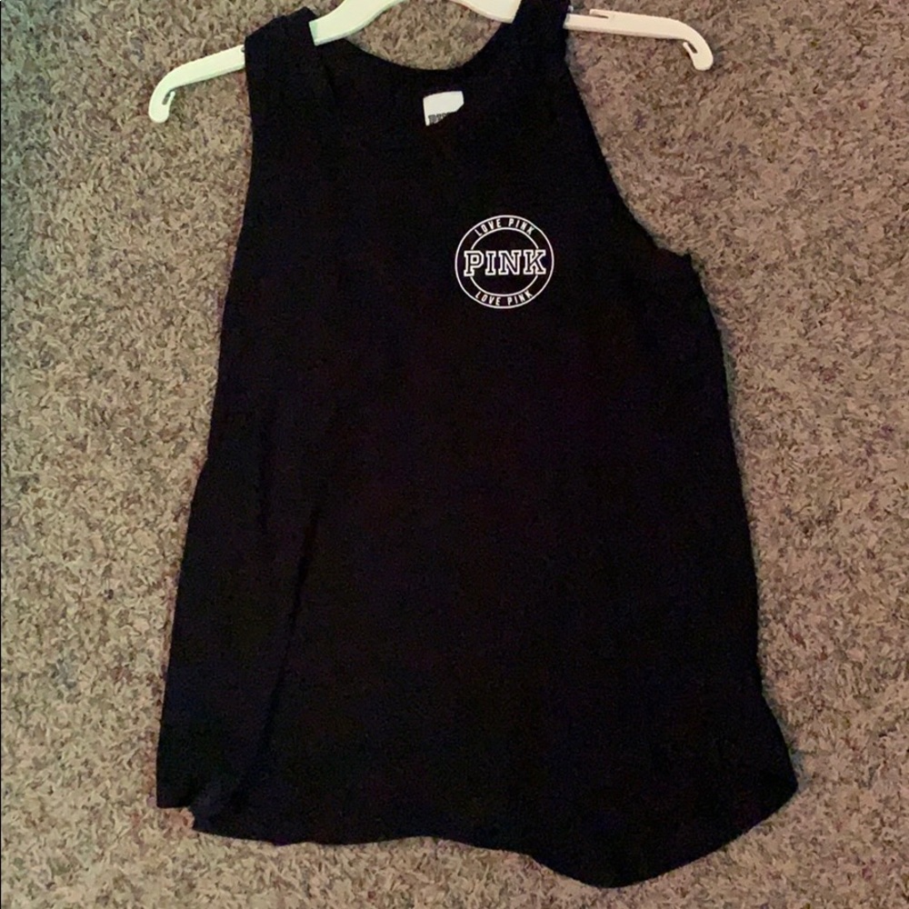 PINK black tank top